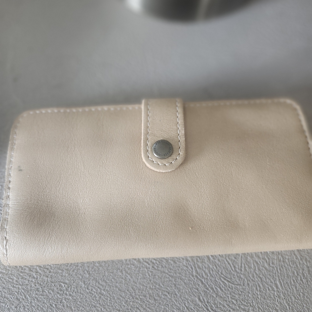 Portland Leather Wallet - color is champagne